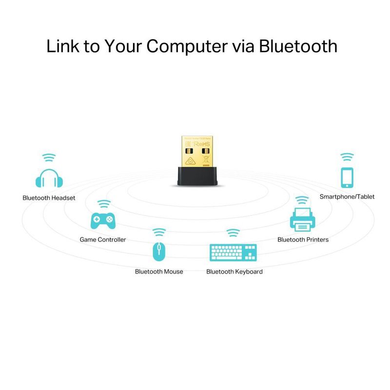 Adaptador USB Inalámbrico Archer T2UB Nano con Bluetooth 4.2