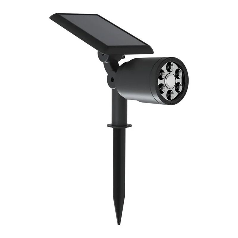 Lámpara Solar LED Negro 6000 K