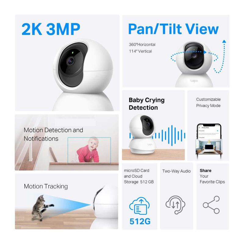Cámara de Seguridad Wi-Fi para Interior 360º C210