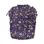 Pañalera Tipo Mochila Estampado de Flores Azul Pav