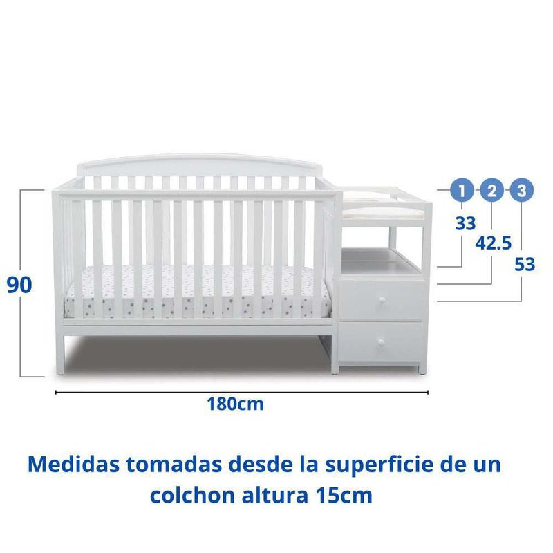 Cuna con Cambiador Royal Blanca Road Rippers