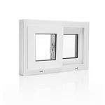 Ventana PVC S80 Corrediza con Cedazo Blanca 60 x 40 Cm