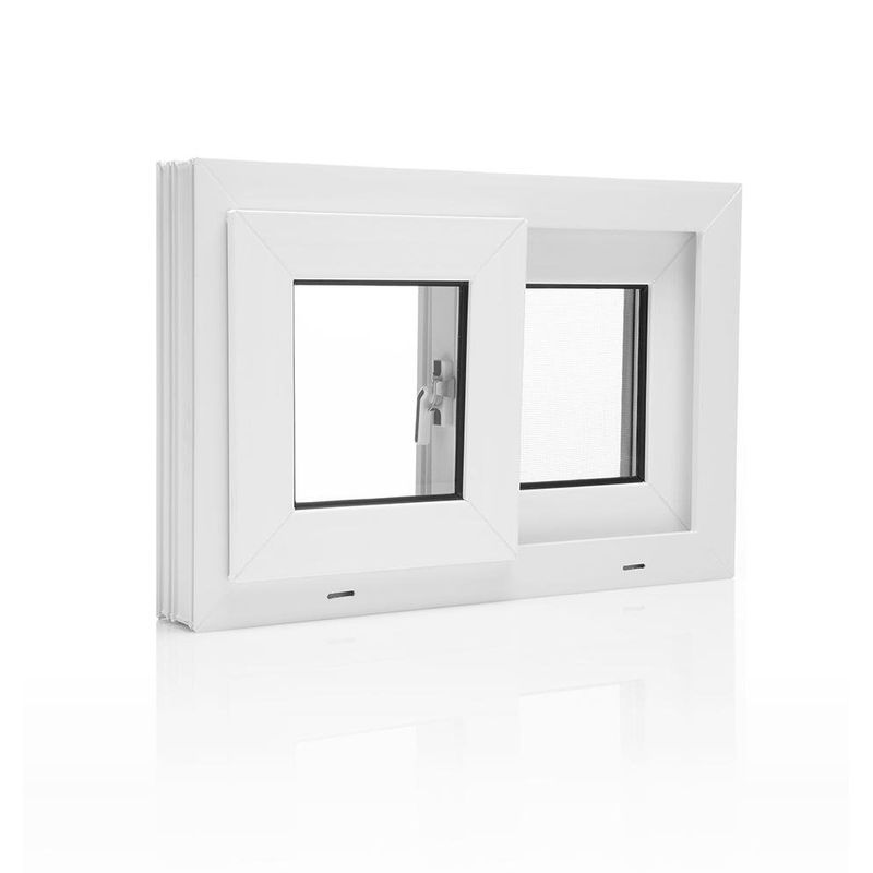 Ventana PVC S80 Corrediza con Cedazo Blanca 60 x 40 Cm