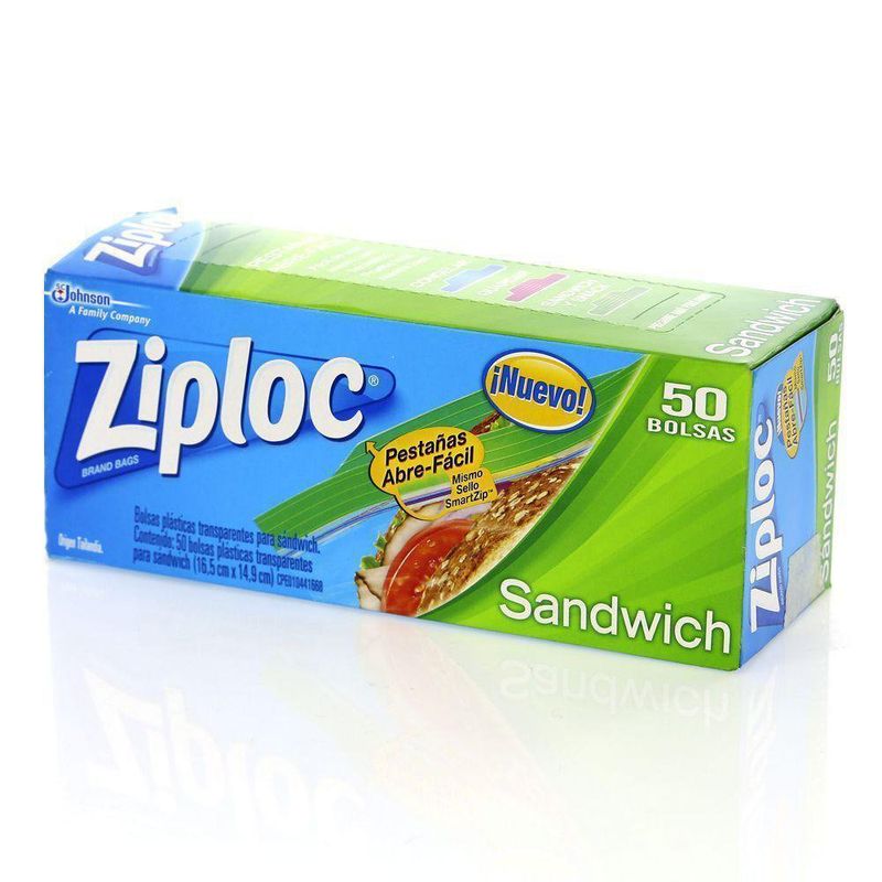 Bolsas Ziploc Herméticas Para Sandwich 50 U