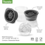 Set de 2 Moldes para Hielo Diseño Pelota Basketball