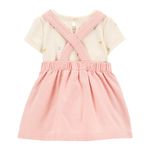 Conjunto de Pichi Rosa con Bolsillo de Conejito para Niña - Varias Tallas