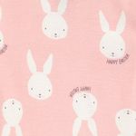 Pijama de Algodón Rosa con Estampado de Conejitos para Niña - Varias Tallas
