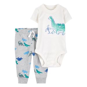 Conjunto de Body y Pantalón con Diseño de Dinosaurio para Niño - Varias Tallas