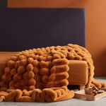 Throw Ribbed Caramelo Cinnamon