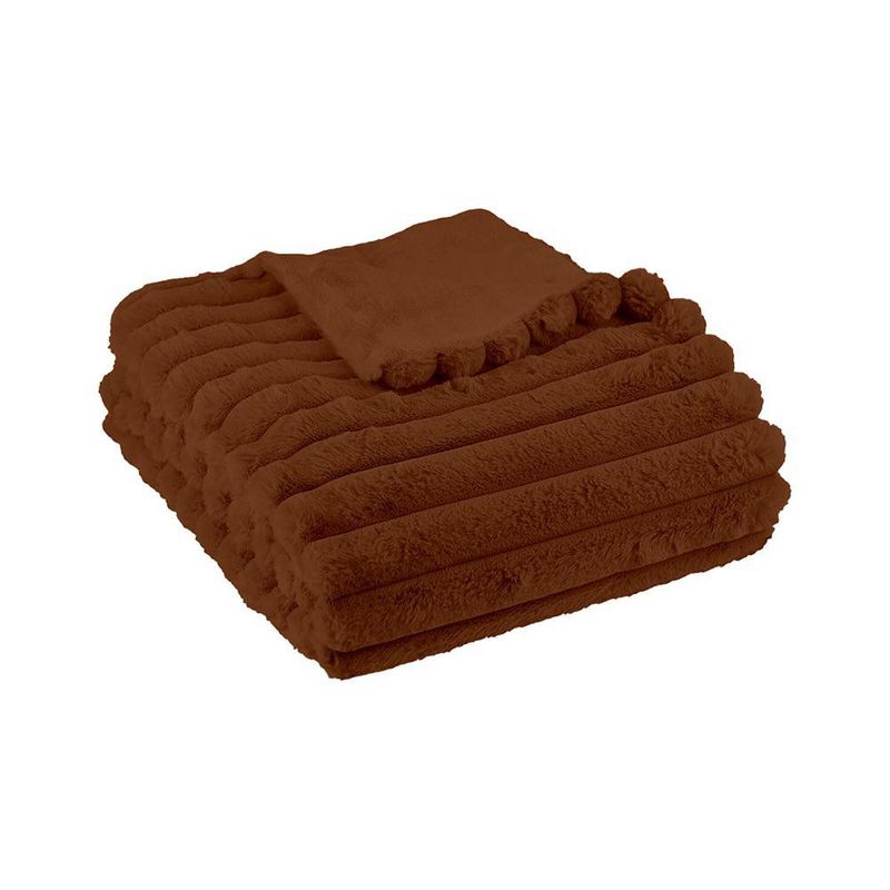 Throw Ribbed Caramelo Cinnamon