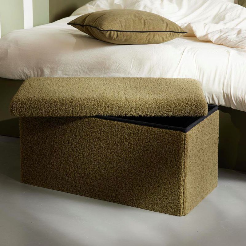 Banca Plegable con Almacenamiento Olivo