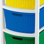 Cajonero de Plástico con 3 Gavetas Multicolor