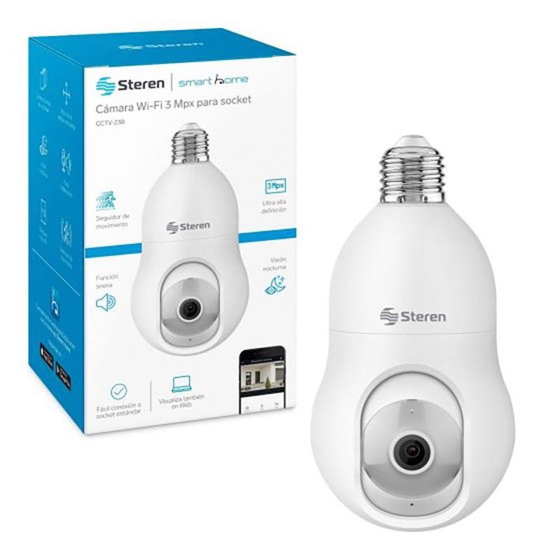 Cámara de Seguridad Wi-Fi 3 Mpx Robotizada para Socket?