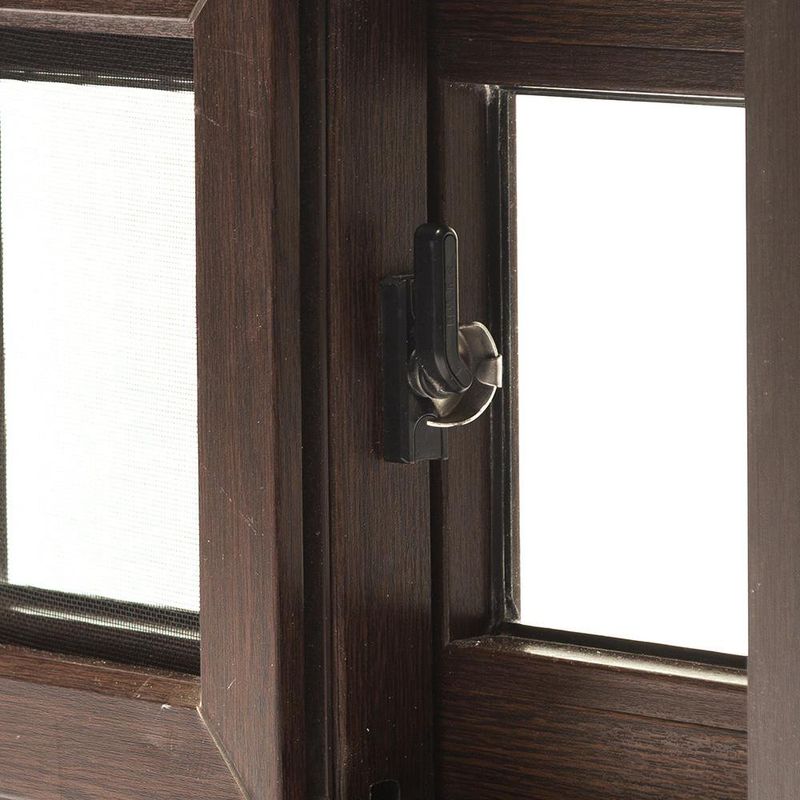 Ventana Pvc Corrediza Nogal Claro - Vitreo Varios Tamaños