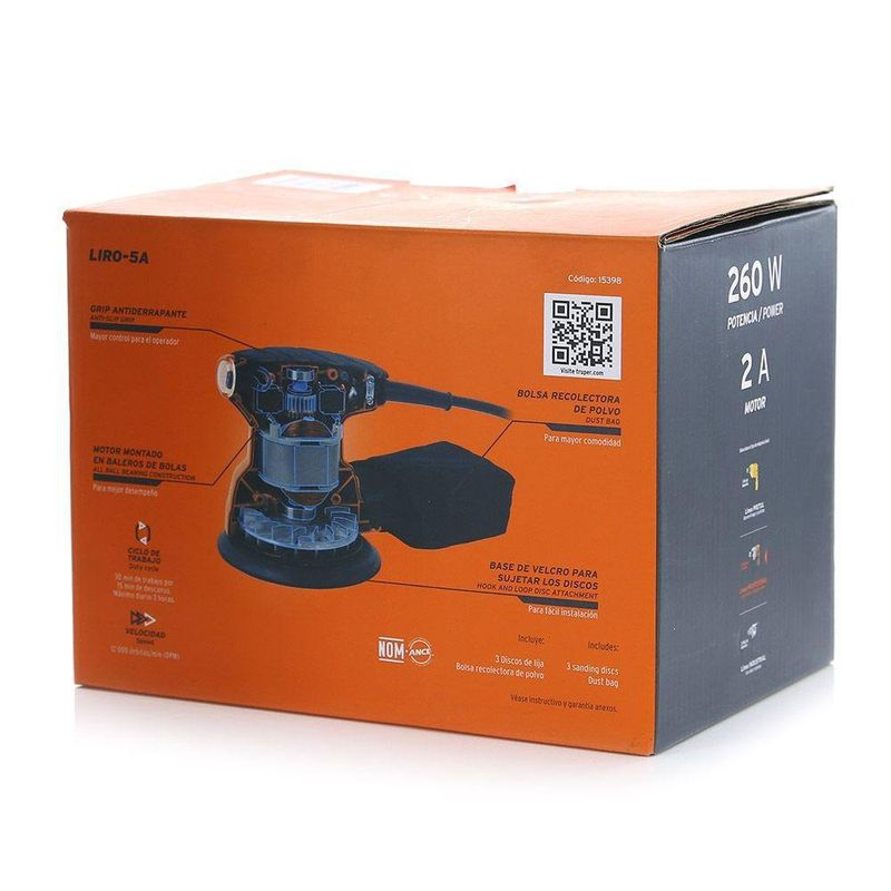 Lijadora Roto Orbital 5 Pro 260 W