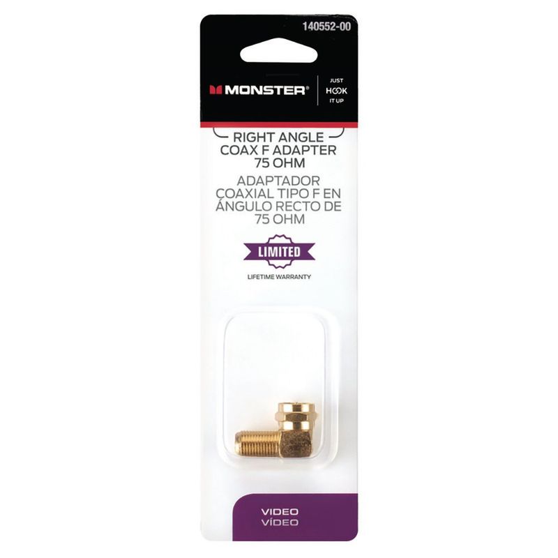 Adaptador Coaxial Angulo Recto de 75 Ohm