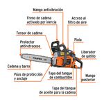 Motosierra a Gasolina 38 CC con Barra de 14"