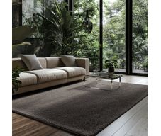 Alfombra de Área 160 x 230 cm Isola Liso Color Gris Oscuro