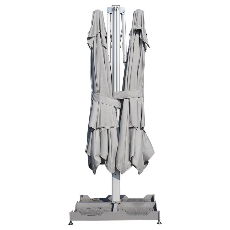 Parasol Doble Blanco con Protección UV