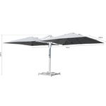 Parasol Doble Blanco con Protección UV
