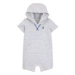 Mameluco De Una Pieza SP25 Para Bebé Niño Azul Y Blanco