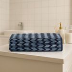 Toalla de Bano Zigzag Azul