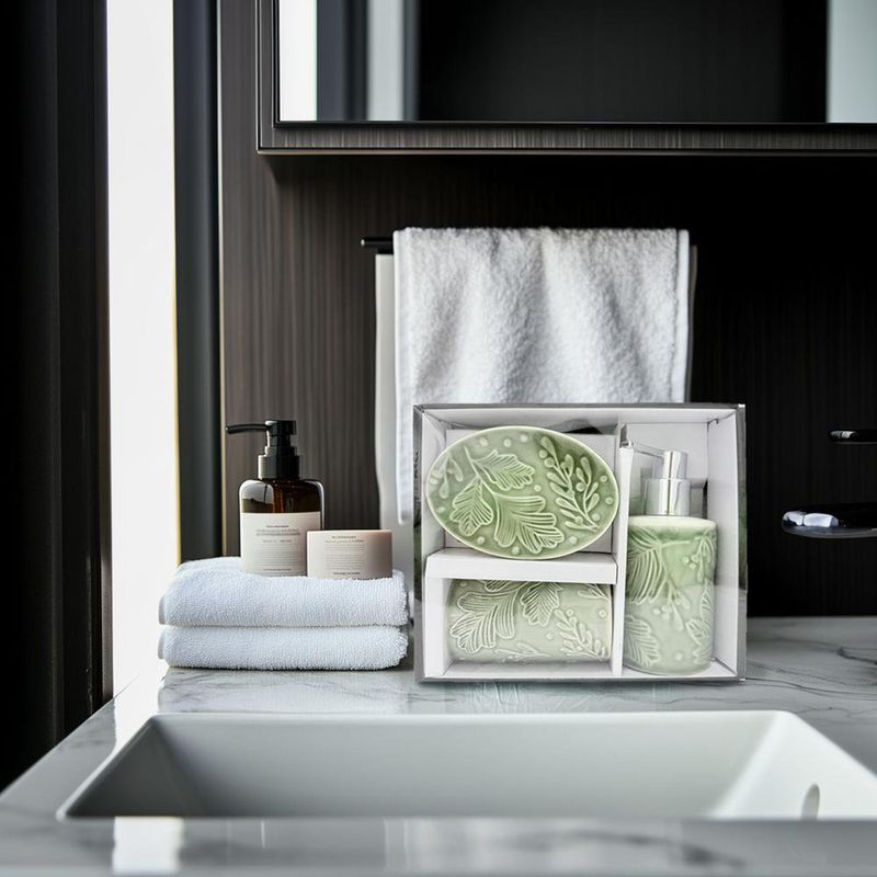 Set de Accesorios para Baño Verde 3 Pzas