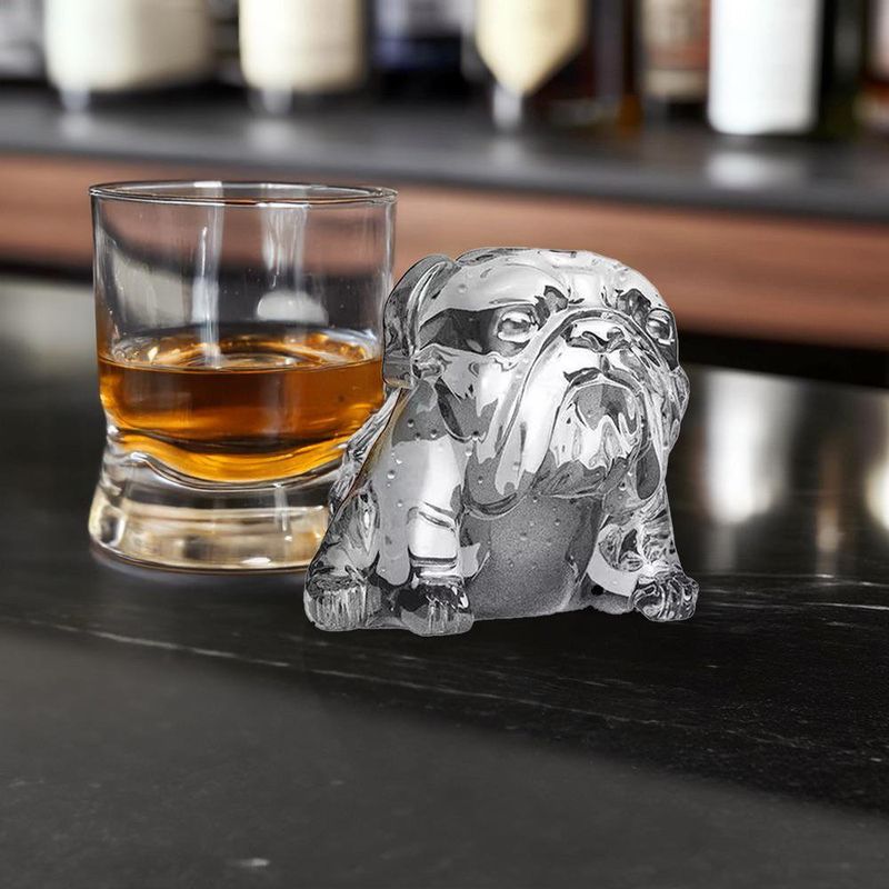 Set de 2 Moldes de Hielo Diseño Bulldog