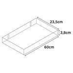Repisa de Mdf 60X23.5X3.8 Cm - Spaceo Varios Colores