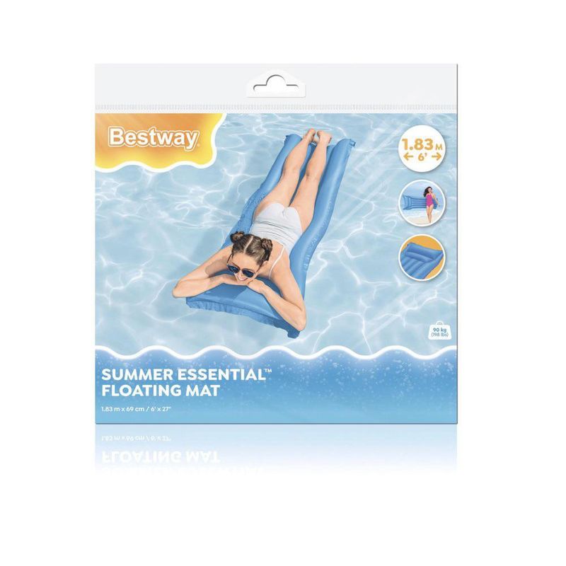 Colchoneta Inflable para Piscina con Diseño Ergonómico Colores Surtidos