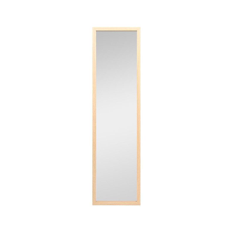 Espejo de Pared 124x34 Cm con Marco de Madera Natural