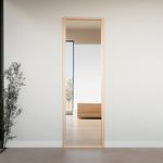 Espejo de Pared 124x34 Cm con Marco de Madera Natural
