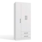 Armario Almy 3 Puertas 2 Gavetas Blanco