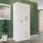 Armario Almy 3 Puertas 2 Gavetas Blanco