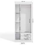 Armario Almy 3 Puertas 2 Gavetas Blanco