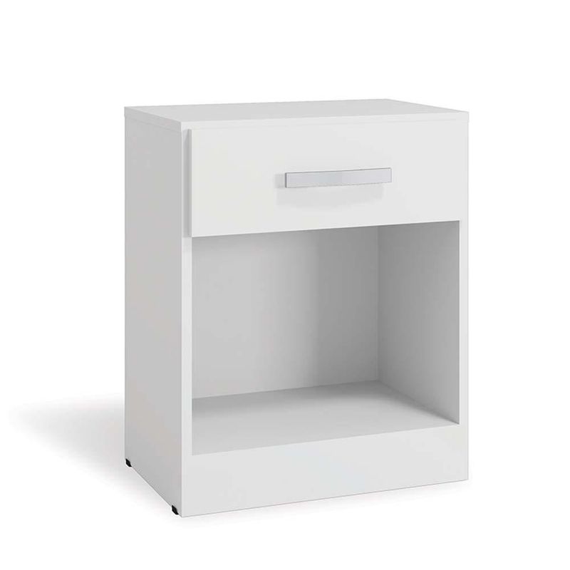 Mesa de Noche Ada Blanca de 1 Gaveta