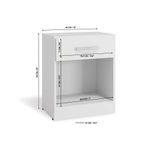 Mesa de Noche Ada Blanca de 1 Gaveta