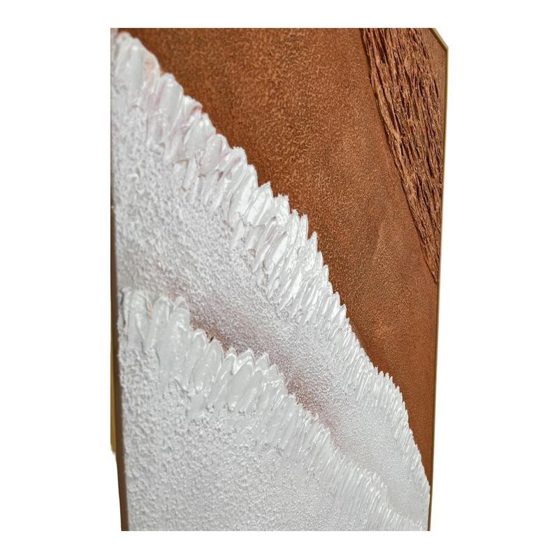 Cuadro Decorativo Abstracto con Relieve Tonos Tierra