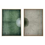 Set de 2 Cuadros Decorativos Sol Abstracto