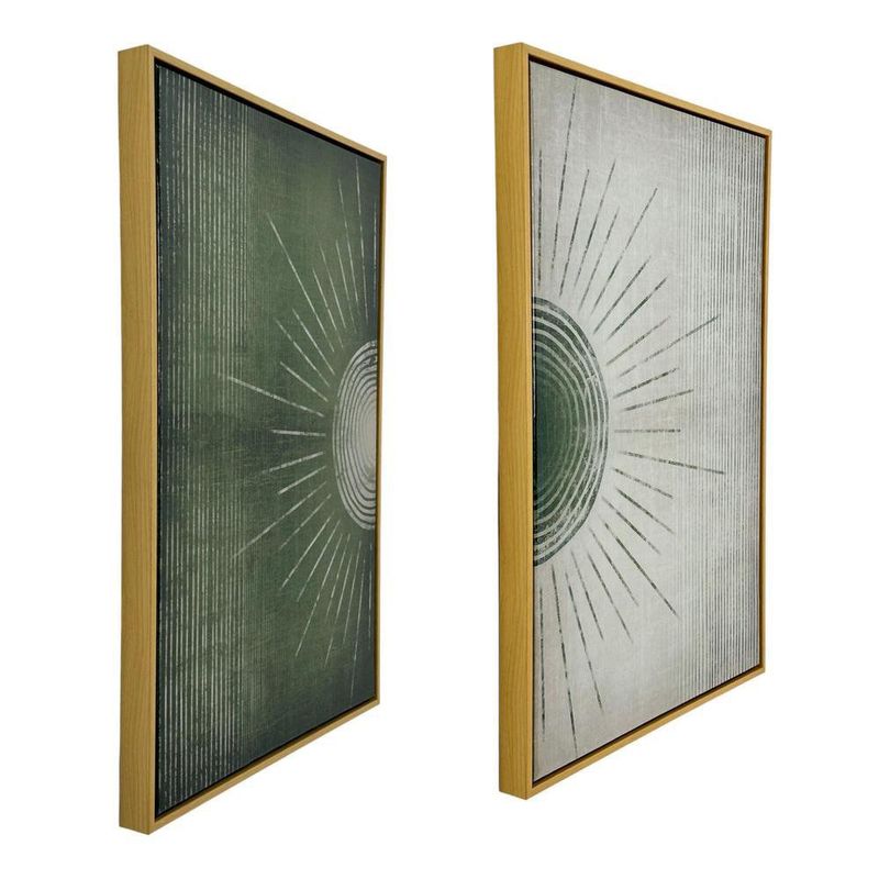 Set de 2 Cuadros Decorativos Sol Abstracto