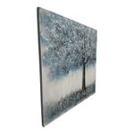 Cuadro Decorativo Árbol Azul 100x100 cm