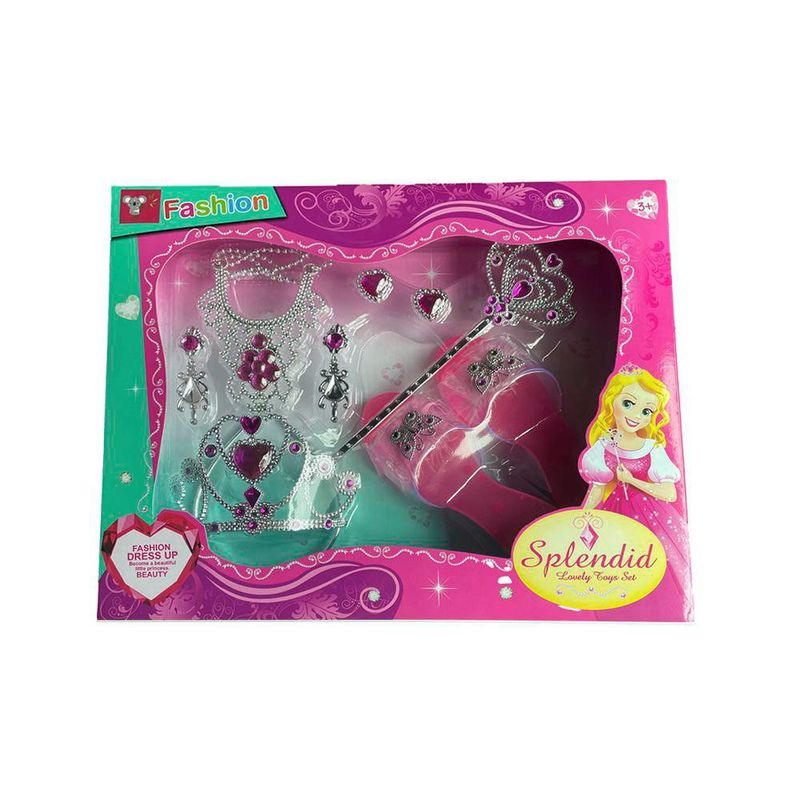 Set de Joyería y Zapatos Rosa