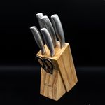 Set de Cuchillos 7 Piezas con Base de Madera