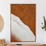 Cuadro Decorativo Abstracto con Relieve Tonos Tierra