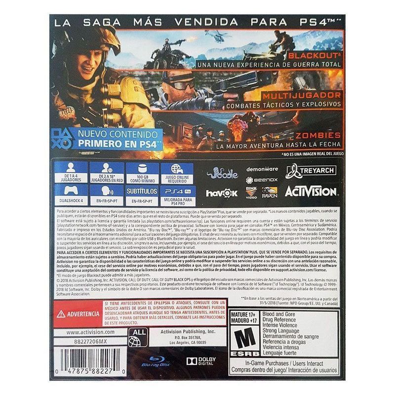 Call of Duty: Black Ops 4 para PlayStation 4