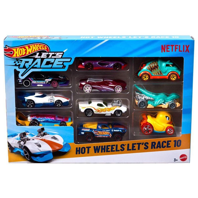 Hot Wheels Let's Race - Paquete de 10 Vehículos