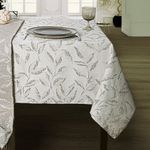 Mantel Cuadrado 180X180 Cm Hojas Beige