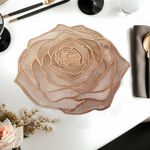 Individual Decorativo en Forma de Rosa Gold
