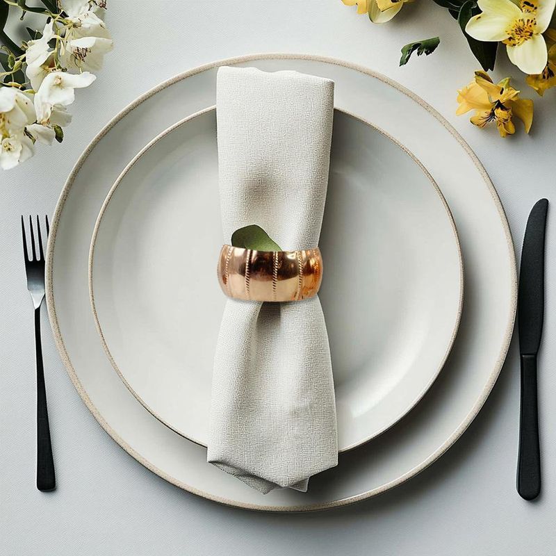 Set de 6 Anillos para Servilletas Rose Gold