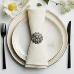 Set de 2 Anillos para Servilletas Negro con Cristales